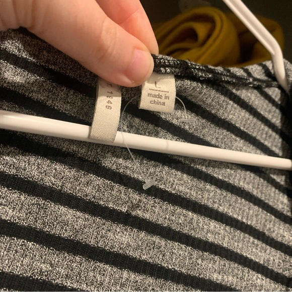 Large Est. 1846 Cardigan Black and White Striped - Picture 2 of 3